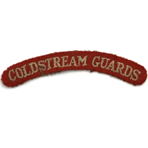 WW2 Coldstream Guards Regiments Cloth Shoulder Title Badge Flash