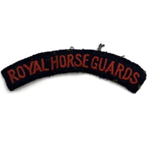 WW2 Royal Horse Guards Cloth Shoulder Title Badge Flash