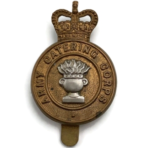 Army Catering Corps ACC Cap Badge J.R. GAUNT LONDON - Queens Crown
