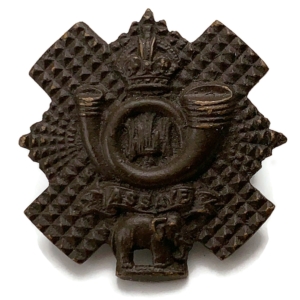 Highland Light Infantry HLI Scottish Regiment OFFICERS Bronze Collar Badge