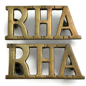 Royal Horse Artillery RHA Regiment Shoulder Title PAIR