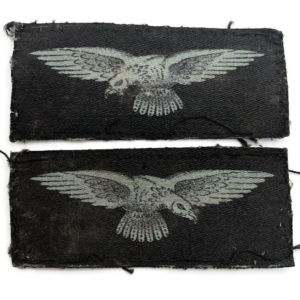 WW2 Royal Air Force RAF Albatross PRINTED Cloth Shoulder Title Badge Flash PAIR