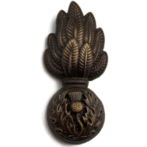 Royal Scots Fusiliers Regiment Scottish OFFICERS Bronze Collar Badge