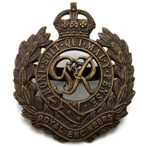 WW2 Royal Engineers Corps (George VI) OFFICERS Bronze Cap Badge