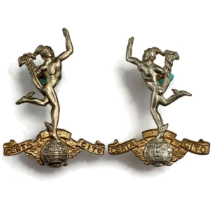 WW2 Royal Corps of Signals RCOS Collar Badge PAIR
