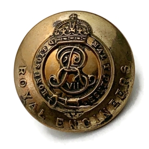EDWARDIAN Royal Engineers Corps (Edward VII) Tunic Button - 25mm
