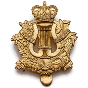 Corps of Army Music British Army Band Cap Badge - Queens Crown
