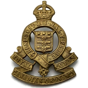 WW2 Royal Canadian Ordnance Corps RCOC Canada Army CEF Cap Badge