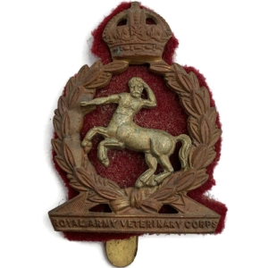 WW2 Royal Army Veterinary Corps RAVC Cap Badge