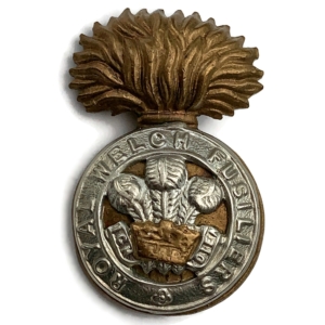 WW2 Royal Welch Fusiliers Regiment RWF Welsh Cap Badge