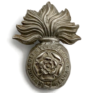 VICTORIAN Royal London Fusiliers Regiment VOLUNTEERS BATTALION White Metal Collar Badge