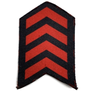 WW2 British 4x Red Overseas Service Year Stripes PRINTED Cloth Chevrons Badge Patch