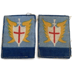 Allied Land Forces South East Asia PRINTED Cloth Formation Sign Patch Badge PAIR