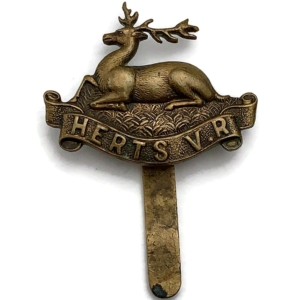 Hertfordshire Volunteer Reserve VR Regiment Rifle Battalion Cap Badge