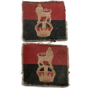 WW2 War Office Controlled Units PRINTED Cloth Formation Sign Patch Badge PAIR