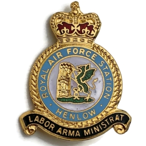 Henlow Airport Fighter Station Royal Air Force RAF Lapel Badge