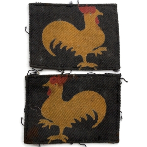 WW2 40th Infantry Division PRINTED Cloth Formation Sign Patch Badge PAIR