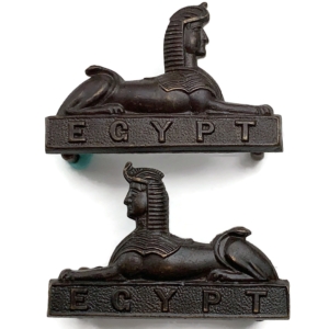Gordon Highlanders Regiment BRONZE Officers Collar Badge PAIR