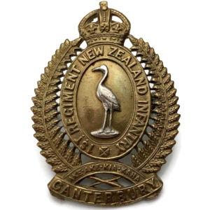 New Zealand Army 1st Canterbury Infantry Regiment Cap Badge