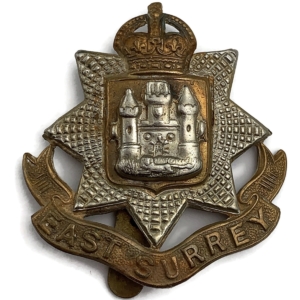 WW2 East Surrey Regiment Cap Badge
