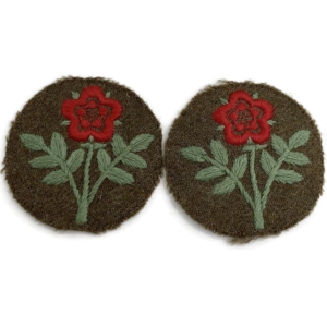 WW2 55th West Lancashire Division Cloth Formation Sign Patch Badge PAIR