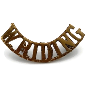WW1 Duke of Wellington's West Riding Regiment Shoulder Title (FIRST PATTERN)