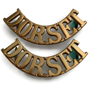 Dorset (Dorsetshire) Regiment Shoulder Title PAIR