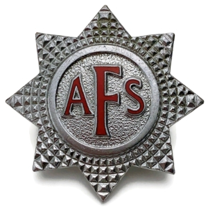 WW2 Auxiliary Fire Service Brigade Corps AFS Cap Badge