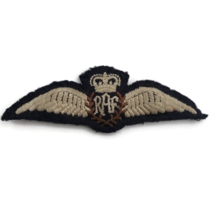 Royal Air Force RAF Cloth Insignia Uniform Wings Badge - Queens Crown