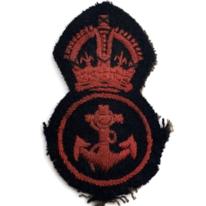 WW2 British Royal Navy Petty Officers Naval Cloth Cap Badge