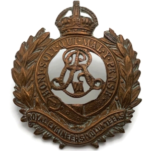 EDWARDIAN Royal Engineers Volunteers Corps (Edward VII) Cap Badge