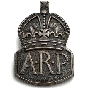 WW2 ARP Warden (Air Raid Precautions) HALLMARKED Silver Lapel Badge - MENS