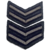 WW2 Royal Air Force RAF Corporals Cloth Chevron Insignia Rank Stripes PAIR - Smaller Version