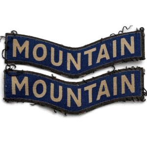 52nd Lowland Scottish Mountain Division PRINTED Cloth Shoulder Title PAIR