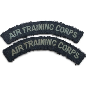 Air Training Corps Royal Air Force RAF Cloth Shoulder Title Badge Flash PAIR