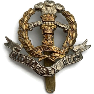 7th, 8th, 9th Territorial Battalions Middlesex Regiment Cap Badge BP&Co LD B'HAM