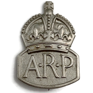 WW2 ARP Warden (Air Raid Precautions) Lapel Badge - LADIES VERSION