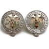 Royal Anglian Regiment Staybrite Anodised Collar Badge PAIR - Staybright
