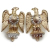 The Royal Dragoons Regiment Staybrite Anodised Collar Badge PAIR - Staybright