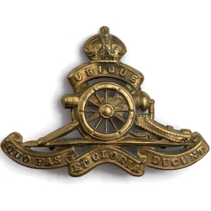 WW2 Royal Artillery Regiment Cap Badge - LUGS VERSION