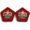 Queens Crown British Army Officers CLOTH Insignia Pips - Rank of Major Set PAIR
