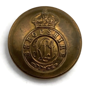 WW1 Kings Shropshire Light Infantry KSLI King's Regiment Tunic Button - 26mm