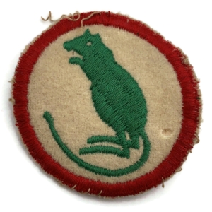 WW2 7th Armoured Brigade Desert Rats North Africa Cloth Formation Sign Badge