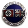 WW2 British - German Friendship Alliance Anglo 3rd Reich Nazi Enamel Lapel Badge