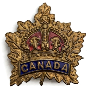 WW1 Canadian Army Corps CEF Canada Sweetheart Brooch
