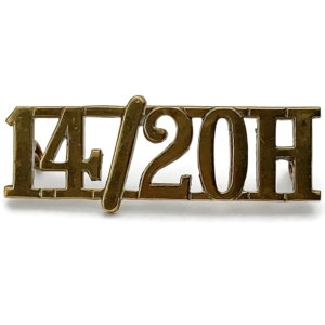 WW2 14th / 20th Kings Hussars Regiment King's Shoulder Title