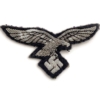 WW2 German Luftwaffe Cloth Bullion OFFICERS Combat Tunic Uniform Eagle Breast Badge