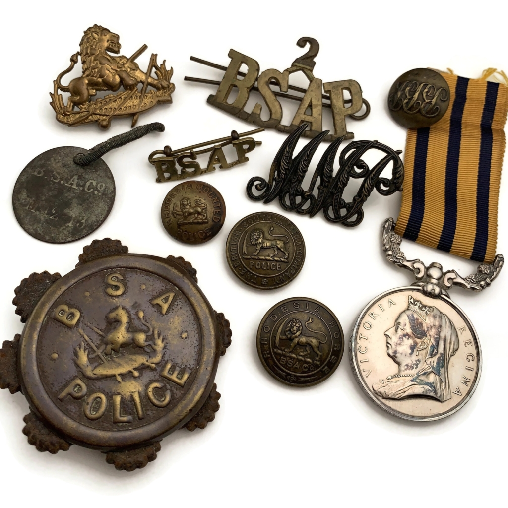 Early Rhodesian & Matabele War badges, buttons and medals