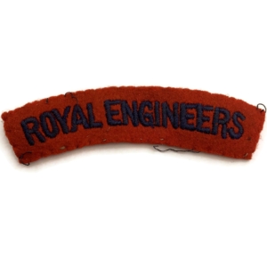 WW2 Royal Engineers Corps Cloth Shoulder Title Badge Flash