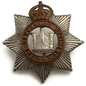 Devonshire Regiment Cap Badge - LUGS VERSION